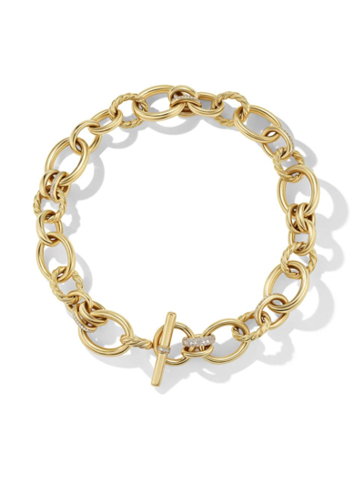 David Yurman Women's Dy Mercer Chain Necklace In 18k Yellow Gold In Diamond