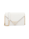 Prada Women's Saffiano Leather Shoulder Bag In White