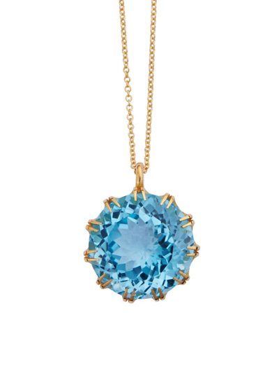 Ileana Makri Women's Crown 18k Yellow Gold & Blue Topaz Necklace