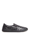 Bottega Veneta Leather Intrecciato Loafers In Nero