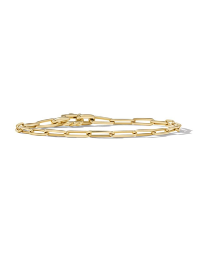 David Yurman Men's Chain Link Bracelet In 18k Yellow Gold