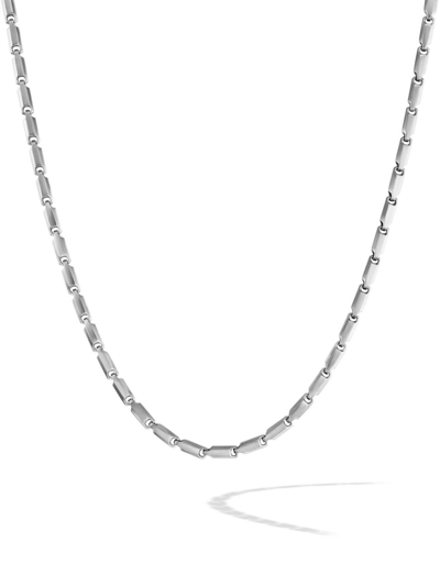 David Yurman Faceted Link Necklace In Silver