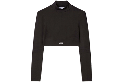 Pre-owned Off-white Off Stamp Long-sleeve Top Black