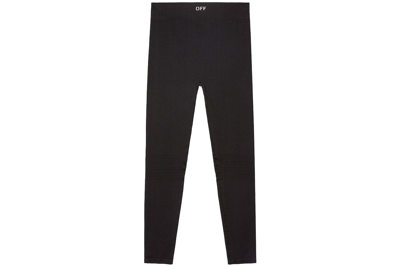 Pre-owned Off-white Off-stamp Leggings Black