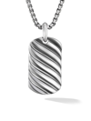 DAVID YURMAN MEN'S SCULPTED CABLE TAG IN STERLING SILVER