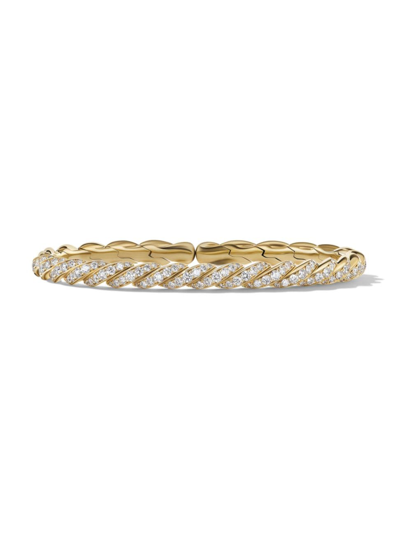 David Yurman Women's Pavéflex Bracelet In 18k Yellow Gold