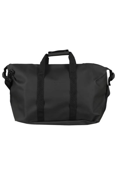 Rains Logo Detailed Zipped Tote Bag In Black