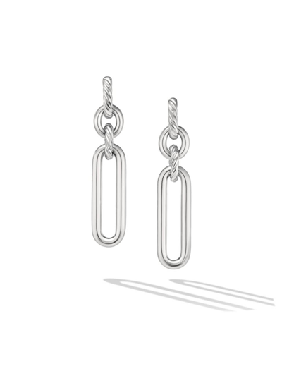 David Yurman Sterling Silver Lexington Double Link Drop Earrings