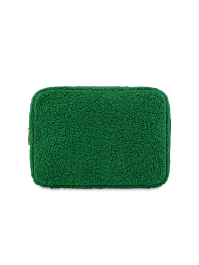 Stoney Clover Lane Large Cozy Sherpa Pouch In Emerald