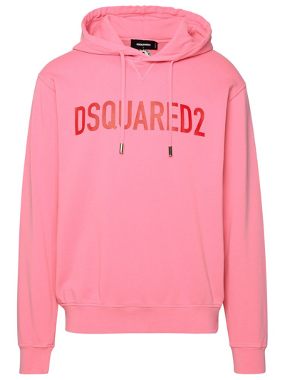Dsquared2 Logo Printed Drawstring Hoodie In Pink