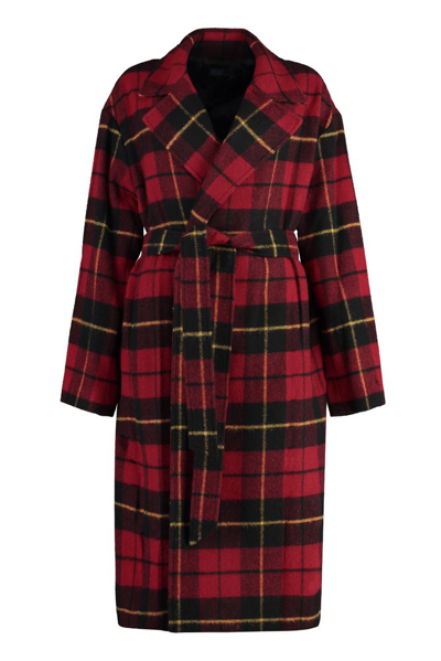 Polo Ralph Lauren Checked Belted Coat In Multi