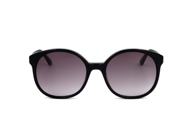 Karl Lagerfeld Round Frame Sunglasses In Black