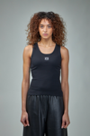 Loewe Anagram Cotton-blend Top In Black