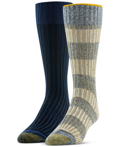 Gold Toe Men's 2-pk. Block Stripe Crew Socks In Asst