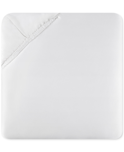 Sferra Fiona Sateen Cotton Fitted Sheet, King In White
