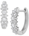 FOREVER GROWN DIAMONDS LAB GROWN SMALL DIAMOND HOOP EARRINGS (1/2 CT. T.W.) IN STERLING SILVER OR 14K GOLD-PLATED STERLING 