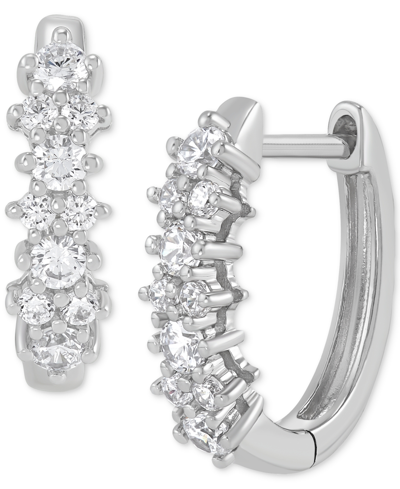 Forever Grown Diamonds Lab Grown Small Diamond Hoop Earrings (1/2 Ct. T.w.) In Sterling Silver, 0.5"