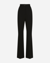 DOLCE & GABBANA FLARED JERSEY MILANO RIB PANTS