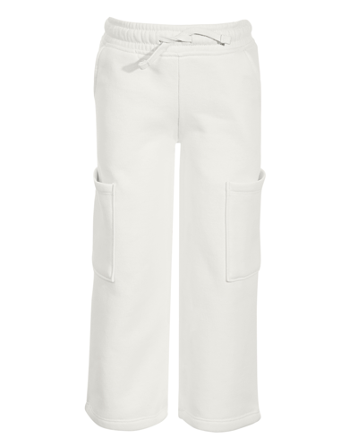 Epic Threads Kids' Toddler & Little Girls Fleece Cropped Wide-leg Pants, Created For Macy's In Angel White