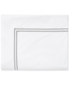 Sferra Grand Hotel Cotton Flat Sheet, Queen In White,silver