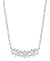 FOREVER GROWN DIAMONDS LAB GROWN DIAMOND HORIZONTAL CLUSTER BAR PENDANT NECKLACE (3/8 CT. T.W.) IN STERLING SILVER OR 14K G