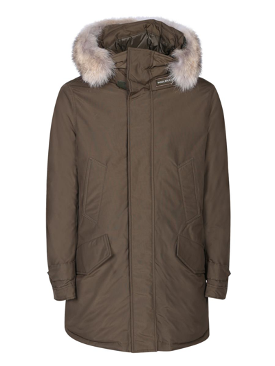 Woolrich Architect Stretched Parka In Green