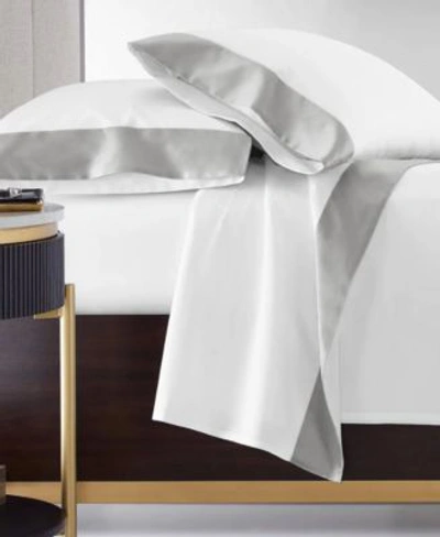 Hotel Collection Italian Percale Sateen Cuff Sheet Sets Created For Macys In White