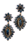 Shop Deepa Gurnani Alianah Crystal Drop Earrings In Sapphire