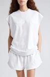 Stella Mccartney S-wave Oversized Tank Top In Pure White