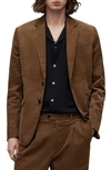 Allsaints Kiels Slim Fit Corduroy Blazer In Faded Brown