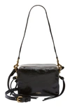 Isabel Marant Wardy Crinkle Leather Camera Bag In Black