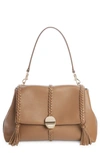 Chloé Chloe Womens Argil Brown Penelope Mini Leather Shoulder Bag In Black