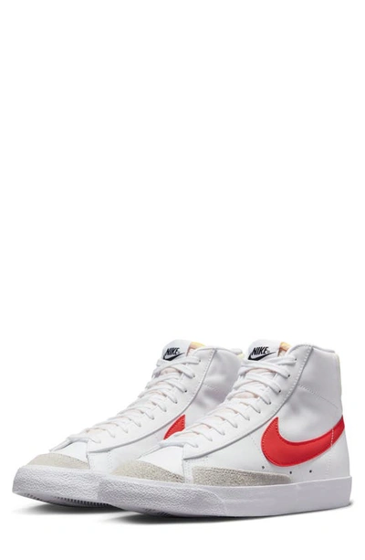 Nike Blazer Mid Vintage '77 Vintage Bq6806-122 Men's White Red Shoes Us 13 Woo32