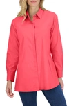 Foxcroft Cici Non-iron Tunic Blouse In Simply Red