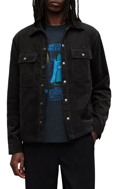 Allsaints Vega Heavyweight Shirt Jacket In Black