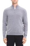Theory Hilles Cashmerequarter-zip Sweater In Derby Heather