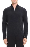 THEORY HILLES QUARTER ZIP CASHMERE SWEATER