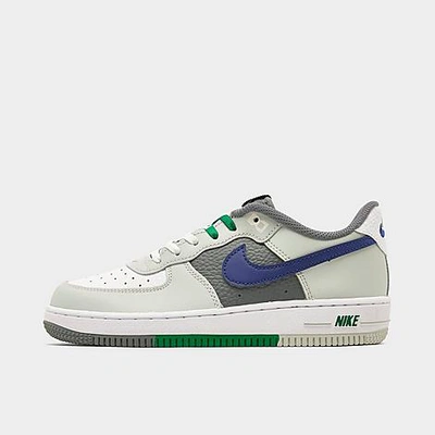 Nike Little Kids' Air Force 1 Lv8 Casual Shoes In Light Silver/white/smoke Grey/deep Royal Blue