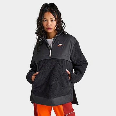 Nike Women's Sportswear 1/4-zip High-pile City Utility Jacket In Multi