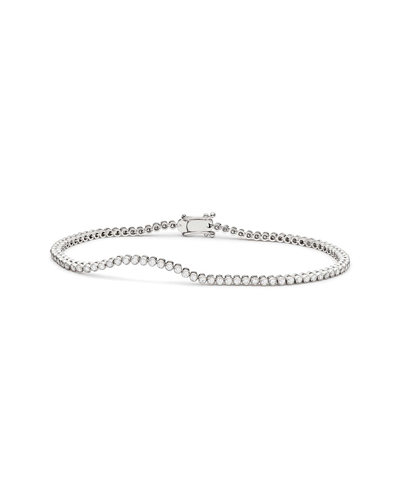 Genevive Silver Cz Bracelet In Metallic