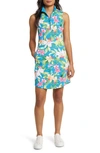 Tommy Bahama Aubrey Bayside Blooms Sleeveless A-line Dress In Blue Canal