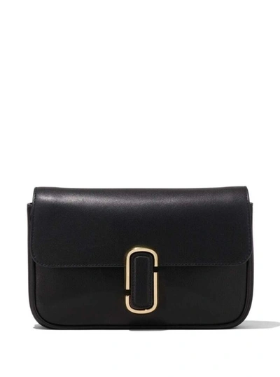 MARC JACOBS THE J BLACK LEATHER CROSSBODY BAG