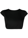 AGENT PROVOCATEUR BLACK ANASTACIA BEACH CROP TOP