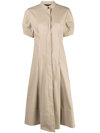 PROENZA SCHOULER NEUTRAL TRACEY COTTON MIDI DRESS