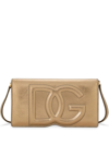 DOLCE & GABBANA GOLD-TONE LOGO-EMBOSSED LEATHER WALLET