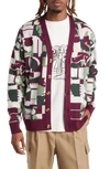 Drôle De Monsieur Horse-motif Patterned-intarsia Cardigan In Pink