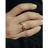 NORDIC MUSE GOLD WAVE RING, WATERPROOF