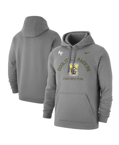 Nike Men's  Heather Gray Air Force Falcons Rivalry Badge Club Pullover Hoodie
