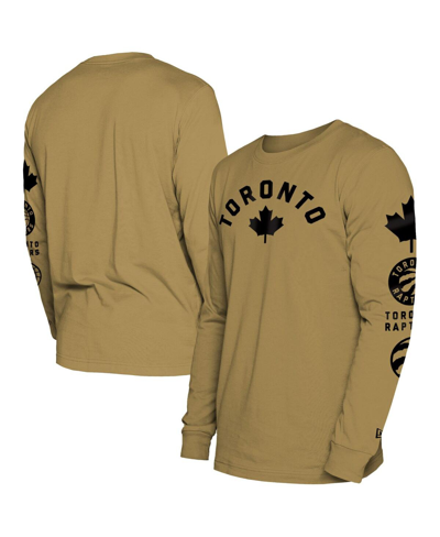 New Era Men's  Tan Toronto Raptors 2023/24 City Edition Long Sleeve T-shirt