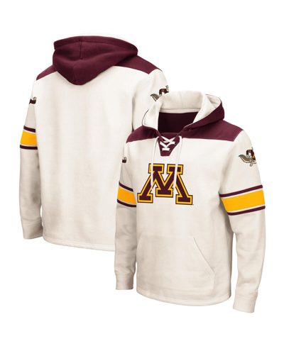Colosseum Men's  Cream Minnesota Golden Gophers 2.0 Lace-up Pullover Hoodie
